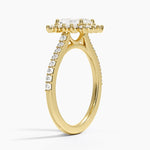 Luxe Sunburst Halo Diamond Ring (1/2 ct. tw.) Yellow Gold 18k Radiant Engagement Ring