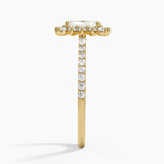 Luxe Sunburst Halo Diamond Ring (1/2 ct. tw.) Yellow Gold 18k Radiant Engagement Ring