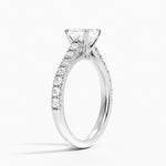Sienna Half Coverage Diamond Ring Platinum Asscher Engagement Ring