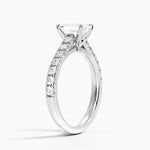 Sienna Half Coverage Diamond Ring Platinum Emerald Engagement Ring