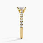 Sienna Half Coverage Diamond Ring Yellow Gold 18k Emerald Engagement Ring