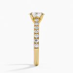 Sienna Half Coverage Diamond Ring Yellow Gold 18k Oval Engagement Ring