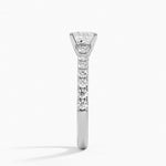 Sienna Half Coverage Diamond Ring Platinum Princess Engagement Ring