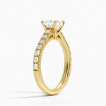Sienna Half Coverage Diamond Ring Yellow Gold 18k Princess Engagement Ring