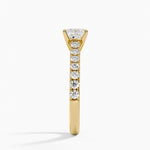Sienna Half Coverage Diamond Ring Yellow Gold 18k Princess Engagement Ring