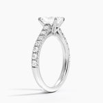 Sienna Half Coverage Diamond Ring Platinum Radiant Engagement Ring