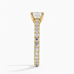 Sienna Eternity Diamond Ring Yellow Gold 18k Asscher Engagement Ring