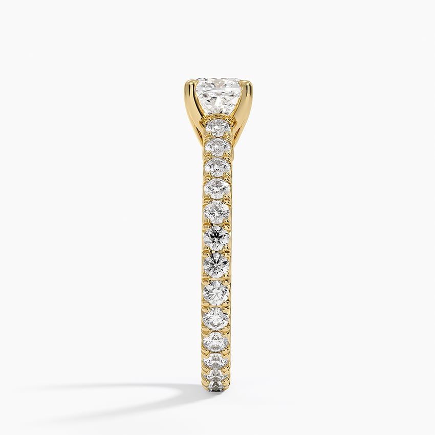 Sienna Eternity Diamond Ring Yellow Gold 18k Cushion Engagement Ring