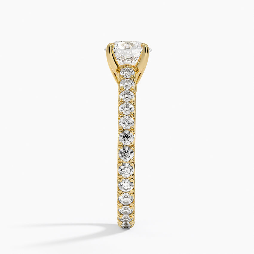Sienna Eternity Diamond Ring Yellow Gold 18k Round Engagement Ring