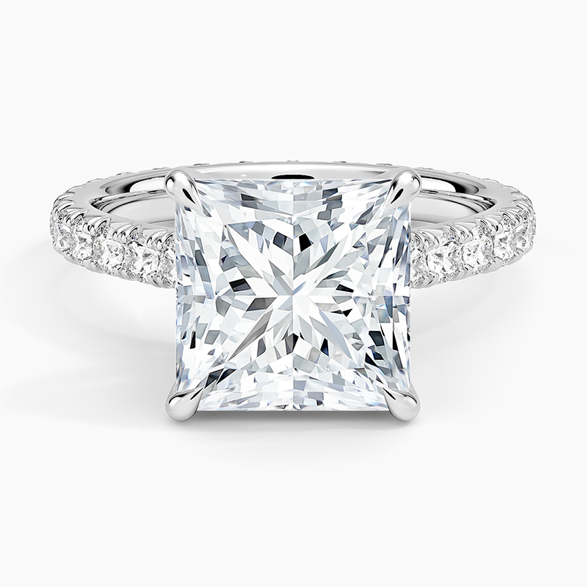 Sienna Eternity Diamond Ring Platinum Princess Engagement Ring