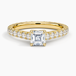 Sienna Eternity Diamond Ring Yellow Gold 18k Asscher Engagement Ring