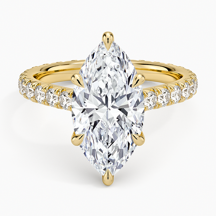 Sienna Eternity Diamond Ring Yellow Gold 18k Marquise Engagement Ring