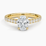 Sienna Eternity Diamond Ring Yellow Gold 18k Oval Engagement Ring