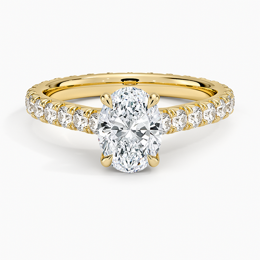 Sienna Eternity Diamond Ring Yellow Gold 18k Oval Engagement Ring