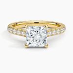 Sienna Eternity Diamond Ring Yellow Gold 18k Princess Engagement Ring