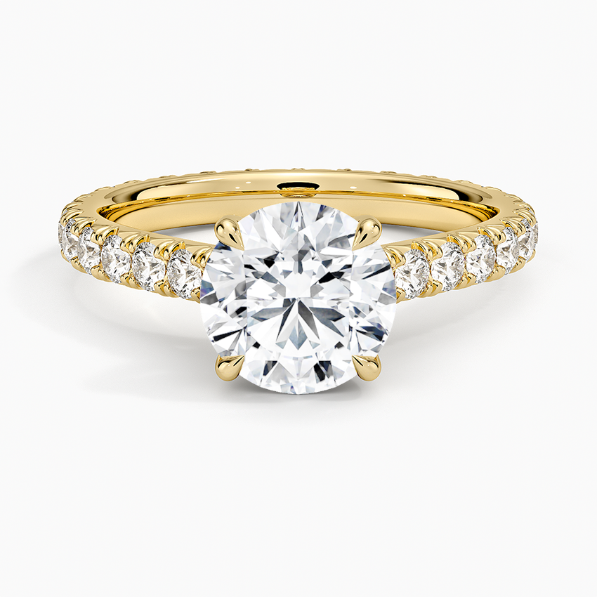 Sienna Eternity Diamond Ring Yellow Gold 18k Round Engagement Ring