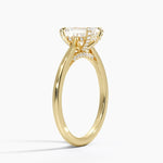 Adorned Dawn Diamond Ring Yellow Gold 18k Emerald Engagement Ring