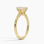 Adorned Dawn Diamond Ring Yellow Gold 18k Oval Engagement Ring