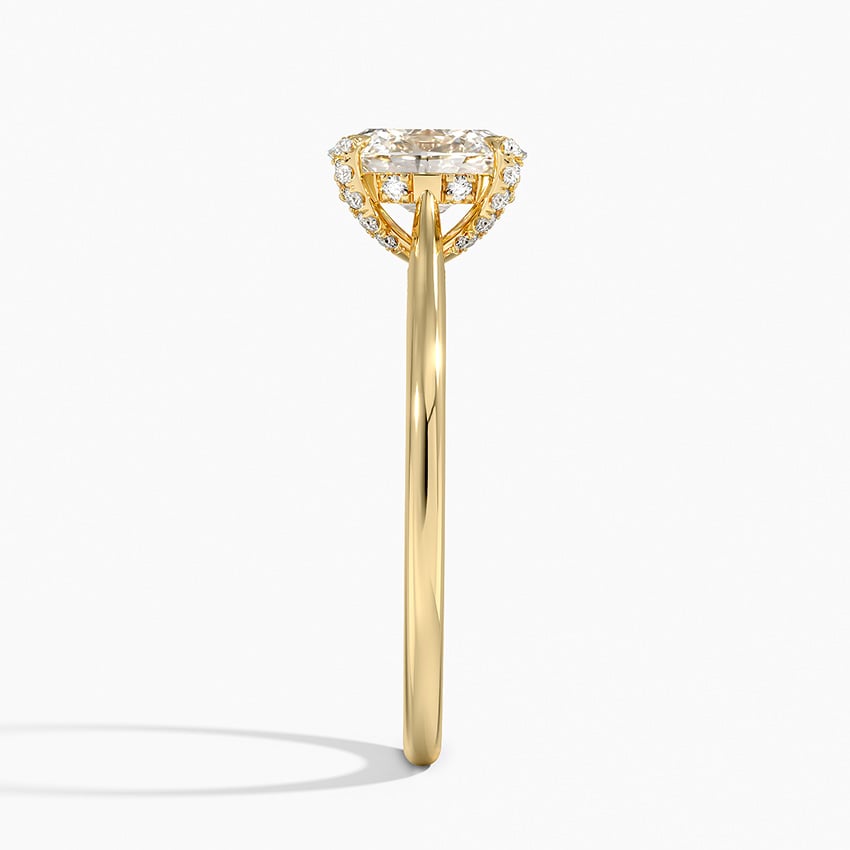 Adorned Dawn Diamond Ring Yellow Gold 18k Oval Engagement Ring