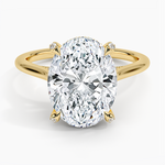 Adorned Dawn Diamond Ring Yellow Gold 18k Oval Engagement Ring