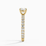 Luxe French Pavé Perfect Fit Diamond Ring (1/2 ct. tw.) Yellow Gold 18k Cushion Engagement Ring