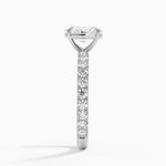 Luxe French Pavé Perfect Fit Diamond Ring (1/2 ct. tw.) Platinum Oval Engagement Ring