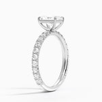 Luxe French Pavé Perfect Fit Diamond Ring (1/2 ct. tw.) Platinum Radiant Engagement Ring