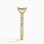 Luxe French Pavé Perfect Fit Diamond Ring (1/2 ct. tw.) Yellow Gold 18k Radiant Engagement Ring