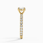 Luxe French Pavé Perfect Fit Diamond Ring (1/2 ct. tw.) Yellow Gold 18k Round Engagement Ring