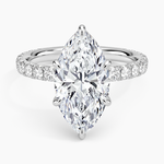 Luxe French Pavé Perfect Fit Diamond Ring (1/2 ct. tw.) Platinum Marquise Engagement Ring