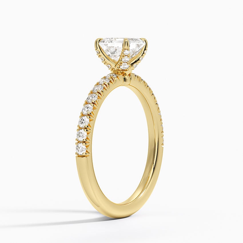 Adorned Amelie Diamond Ring Yellow Gold 18k Asscher Engagement Ring