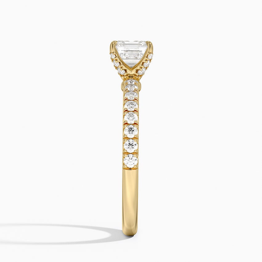 Adorned Amelie Diamond Ring Yellow Gold 18k Asscher Engagement Ring