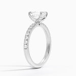 Adorned Amelie Diamond Ring Platinum Emerald Engagement Ring