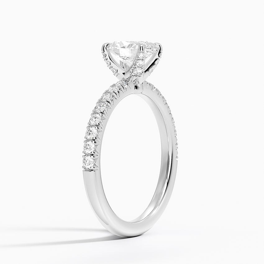 Adorned Amelie Diamond Ring Platinum Oval Engagement Ring