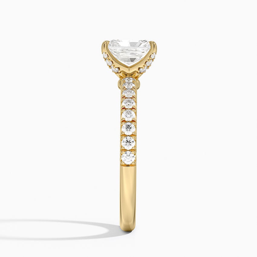 Adorned Amelie Diamond Ring Yellow Gold 18k Radiant Engagement Ring