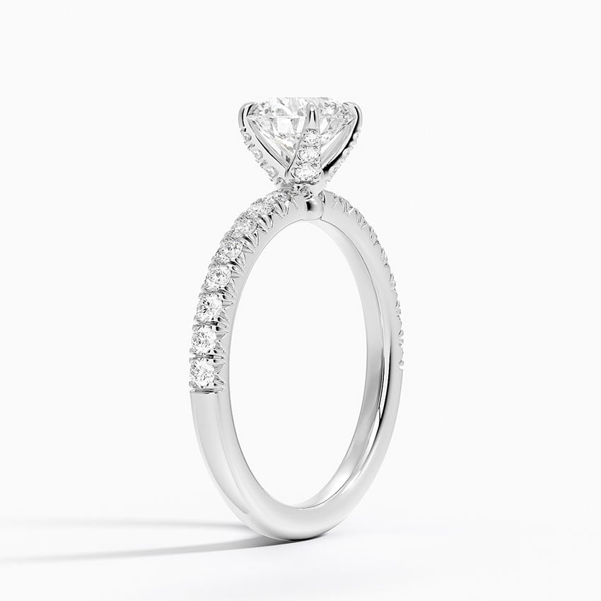 Adorned Amelie Diamond Ring Platinum Round Engagement Ring