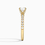 Adorned Amelie Diamond Ring Yellow Gold 18k Round Engagement Ring