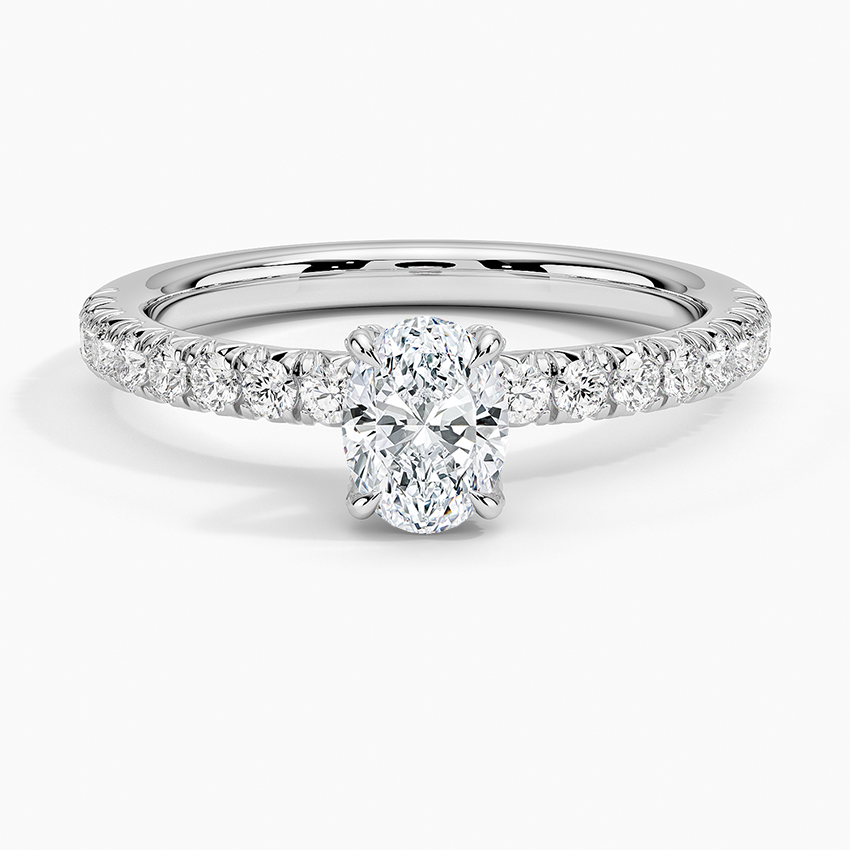 Adorned Amelie Diamond Ring Platinum Oval Engagement Ring