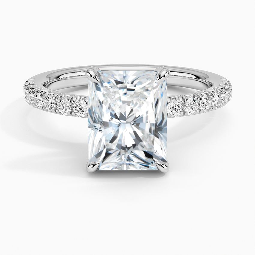 Adorned Amelie Diamond Ring Platinum Radiant Engagement Ring