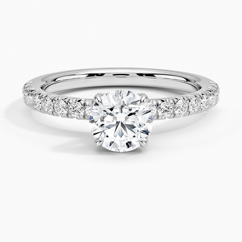 Adorned Amelie Diamond Ring Platinum Round Engagement Ring