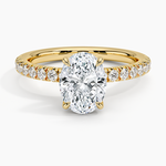 Adorned Amelie Diamond Ring Yellow Gold 18k Oval Engagement Ring