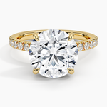 Adorned Amelie Diamond Ring Yellow Gold 18k Round Engagement Ring