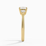 Shield Cut Three Stone Diamond Ring (1/4 ct. tw.) Yellow Gold 18k Asscher Engagement Ring
