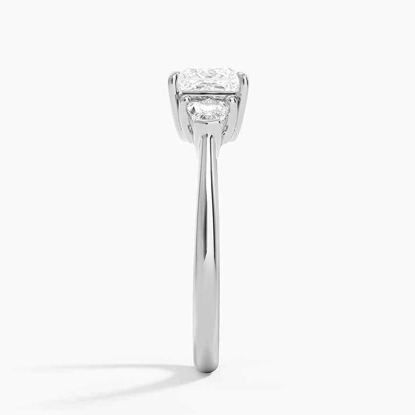 Shield Cut Three Stone Diamond Ring (1/4 ct. tw.) Platinum Princess Engagement Ring