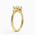 Shield Cut Three Stone Diamond Ring (1/4 ct. tw.) Yellow Gold 18k Princess Engagement Ring