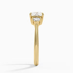 Shield Cut Three Stone Diamond Ring (1/4 ct. tw.) Yellow Gold 18k Princess Engagement Ring