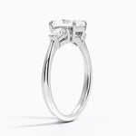 Shield Cut Three Stone Diamond Ring (1/4 ct. tw.) Platinum Radiant Engagement Ring