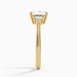Shield Cut Three Stone Diamond Ring (1/4 ct. tw.) Yellow Gold 18k Radiant Engagement Ring