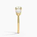 Luxe Opera Three Stone Diamond Ring (1 1/3 ct. tw.) Yellow Gold 18k Cushion Engagement Ring