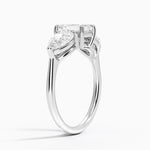 Luxe Opera Three Stone Diamond Ring (1 1/3 ct. tw.) Platinum Emerald Engagement Ring